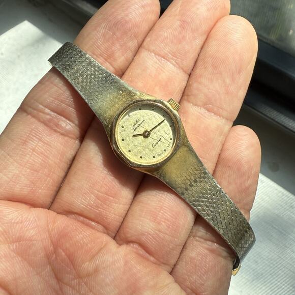 Vintage Jules Jurgensen Ladies Gold Tone Watch Dainty Quartz Japanese Movement - Picture 1 of 9